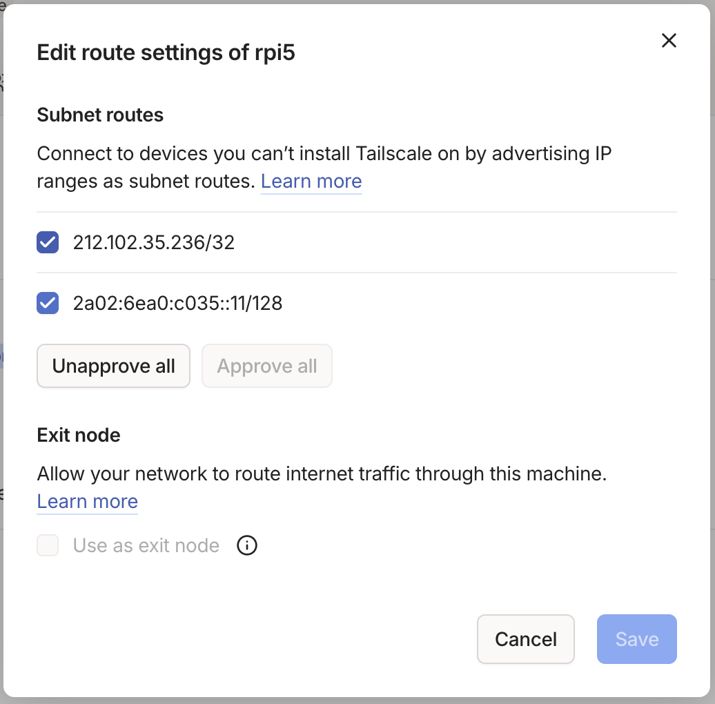 tailscale app connector subnet